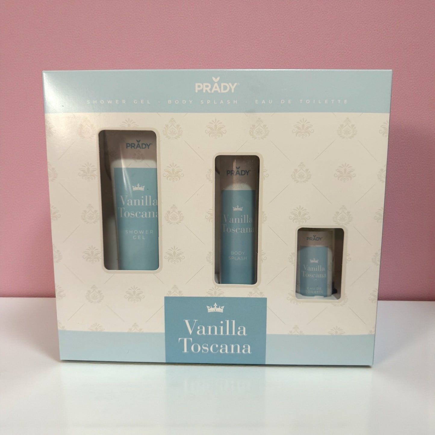 Pack vainilla toscana ( bianco latte ) gel de ducha, bruma y colonia