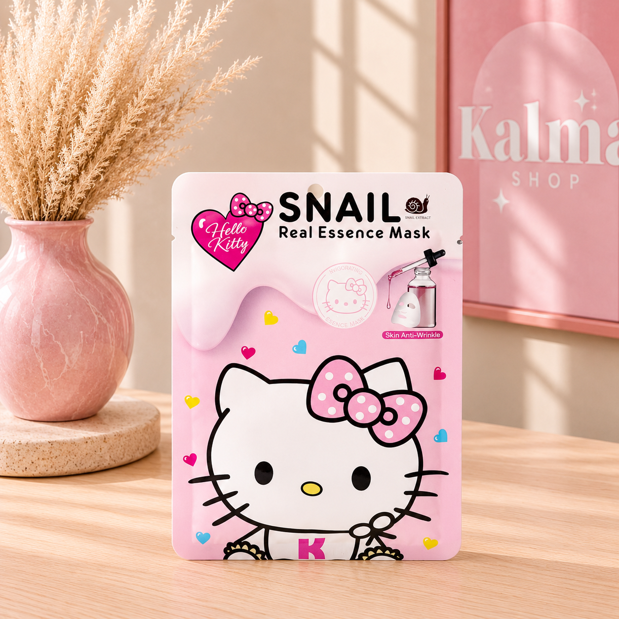 Mascarilla facial hello kitty ( baba de caracol )