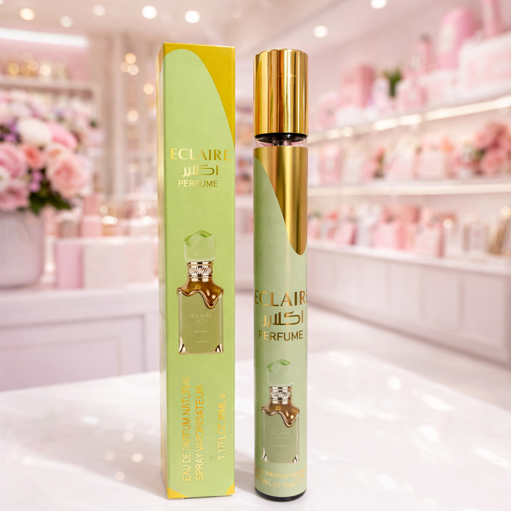 Mini perfume eclaire pistacho (pistacho, caramelo y chocolate)