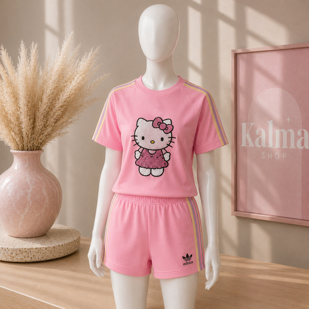 Conjunto kitty adids rosa