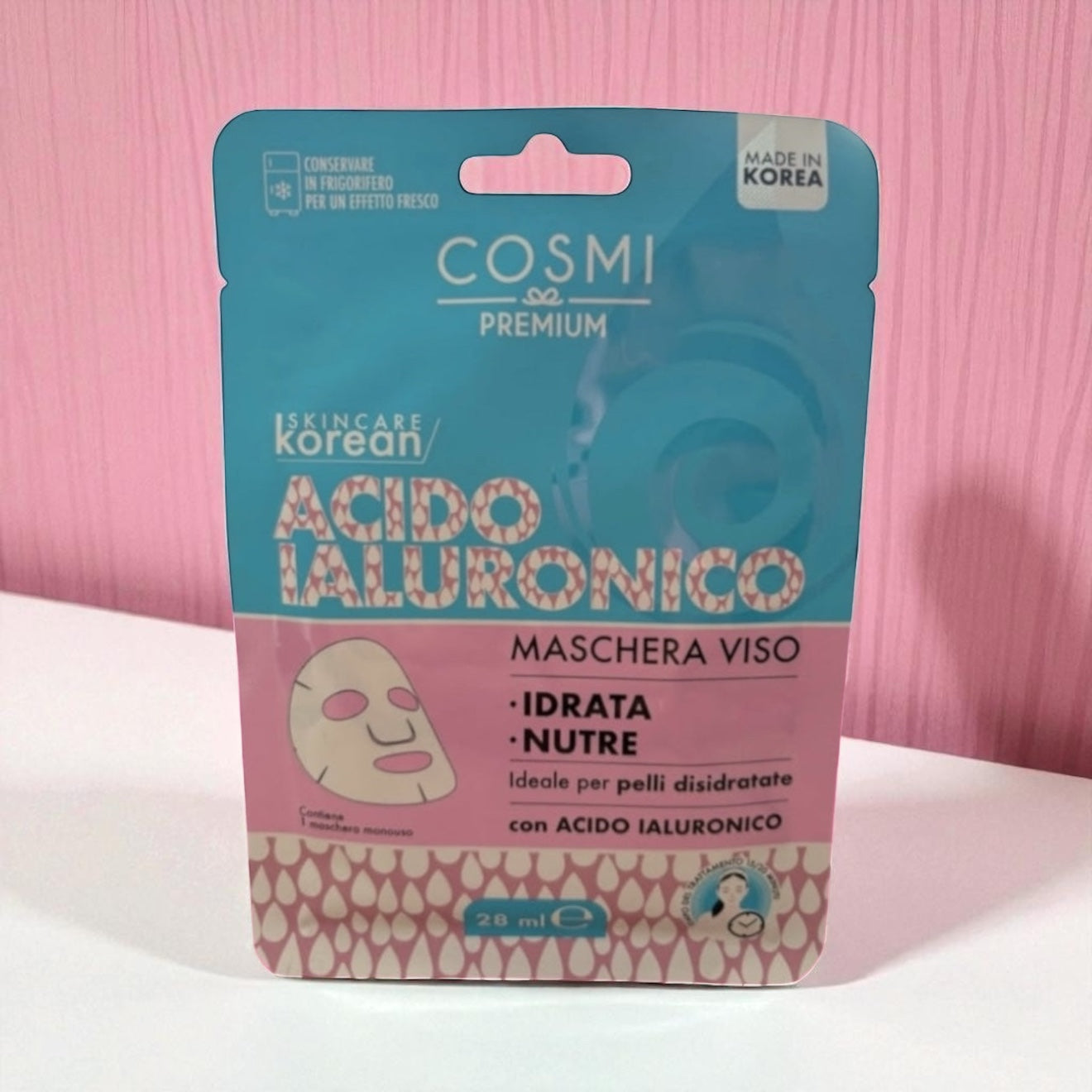 Mascarilla cosmetica coreana acido hialuronico