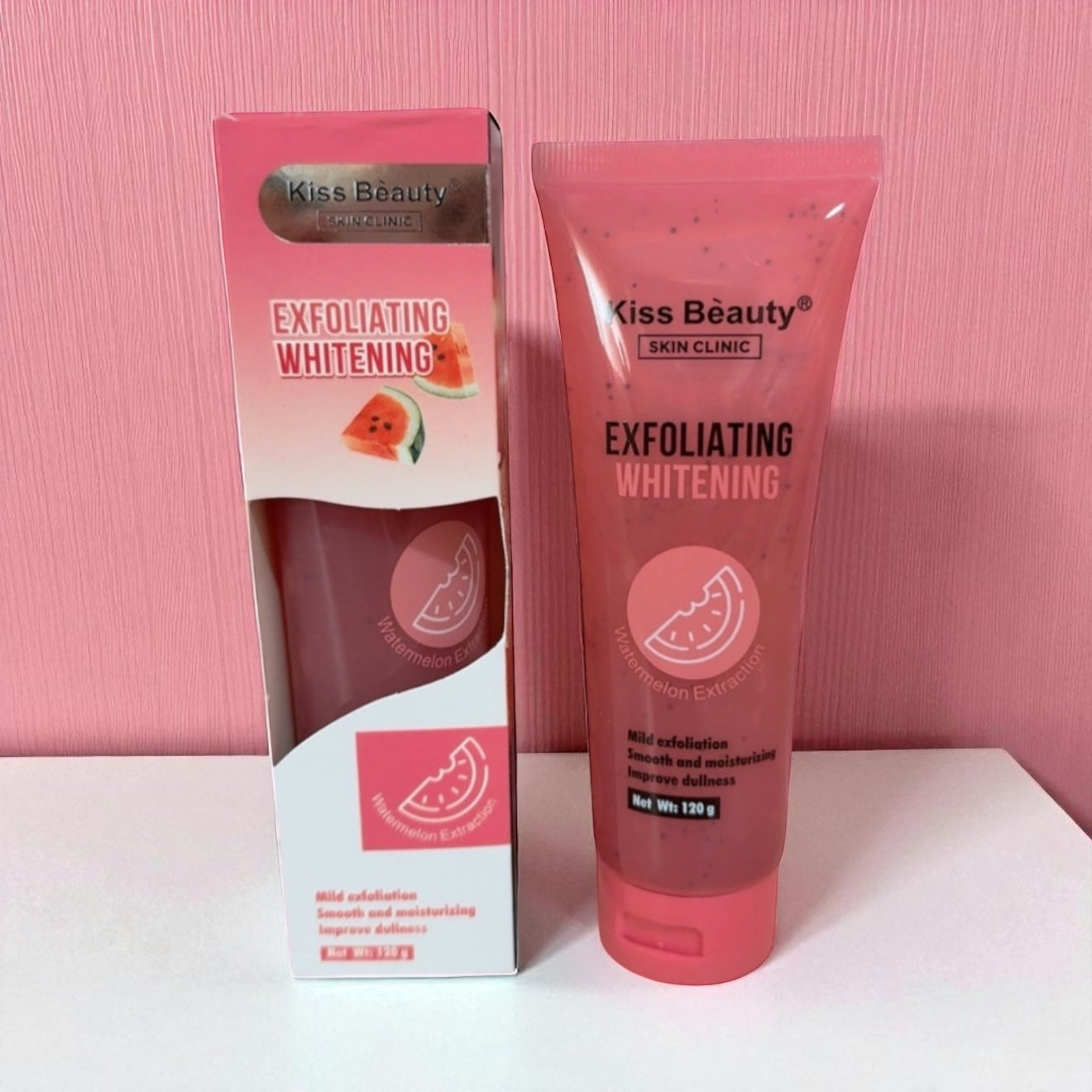 Exfoliante de sandía para cara y cuerpo limpia en profundidad dejándote una piel limpia de poros, piel muertas, puntos negros..