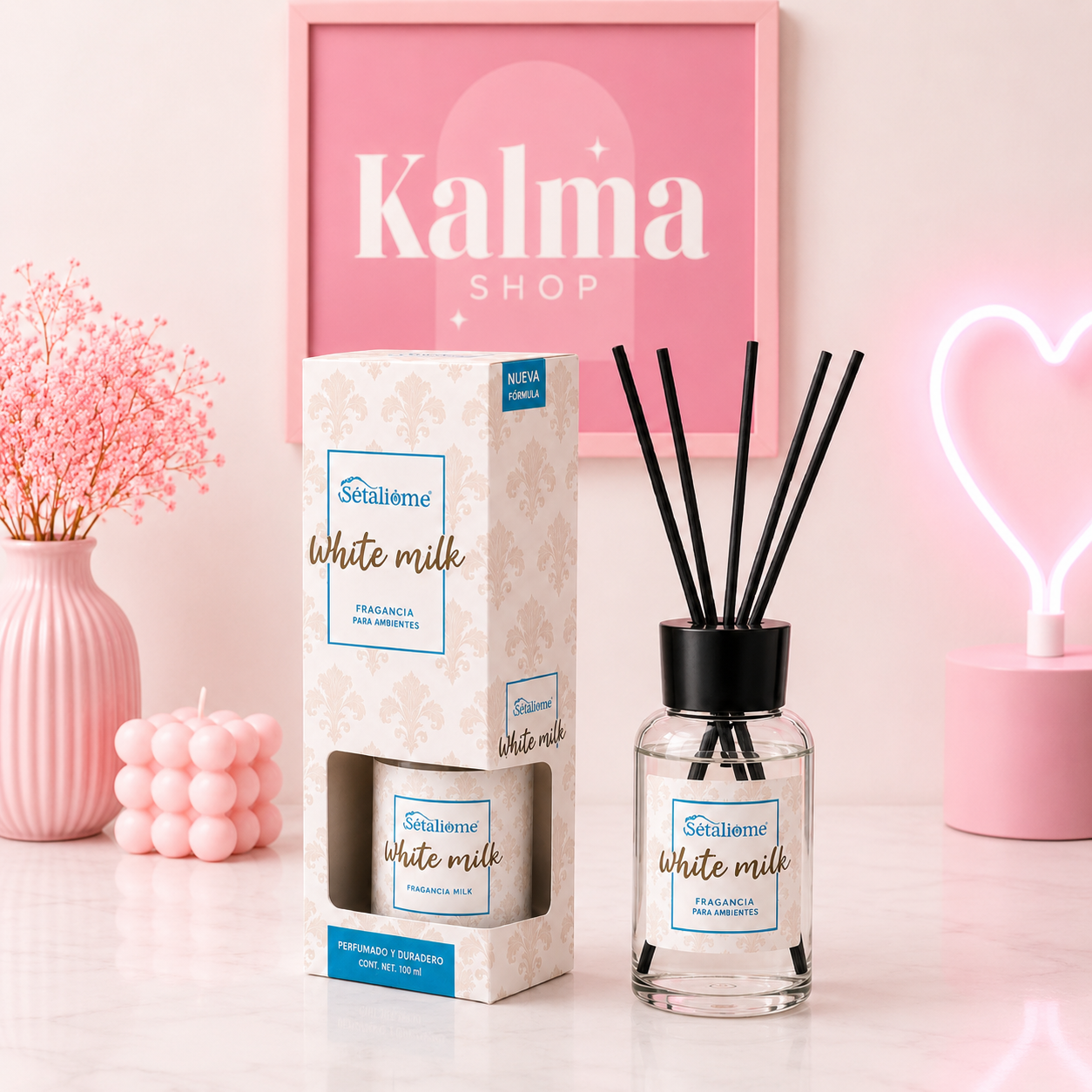 Ambientador mikado blanco latte aroma duradero