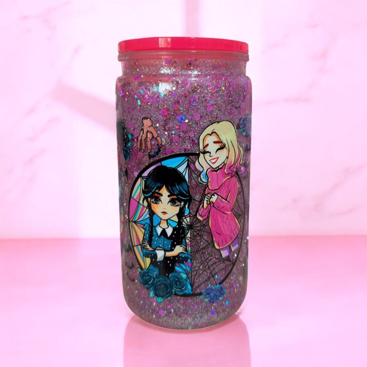Vaso personalizado de Miercoles addams