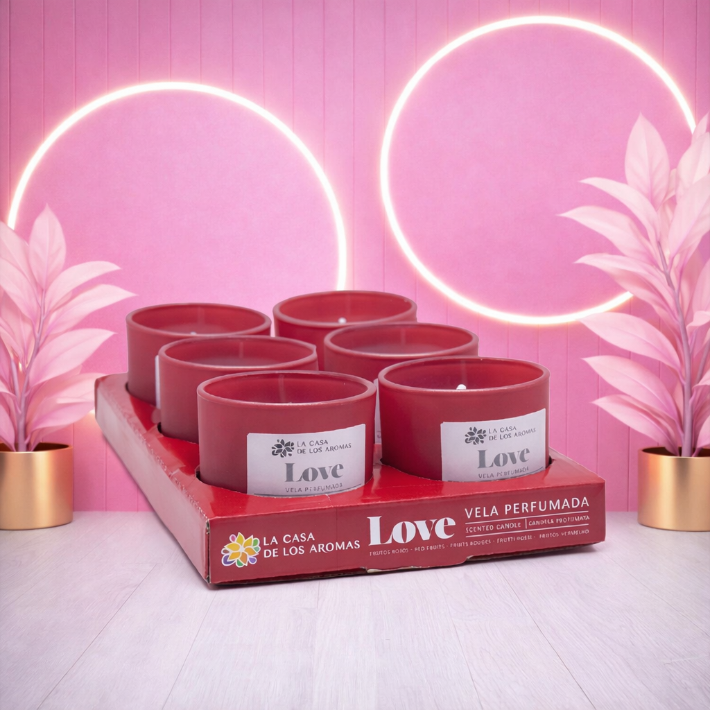 Vela Love ( frutos rojos )