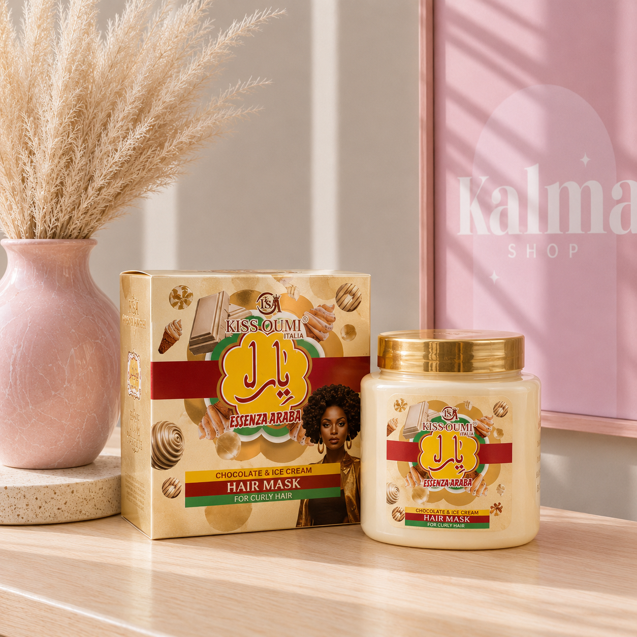 Mascarilla arabe helado chocolate blanco