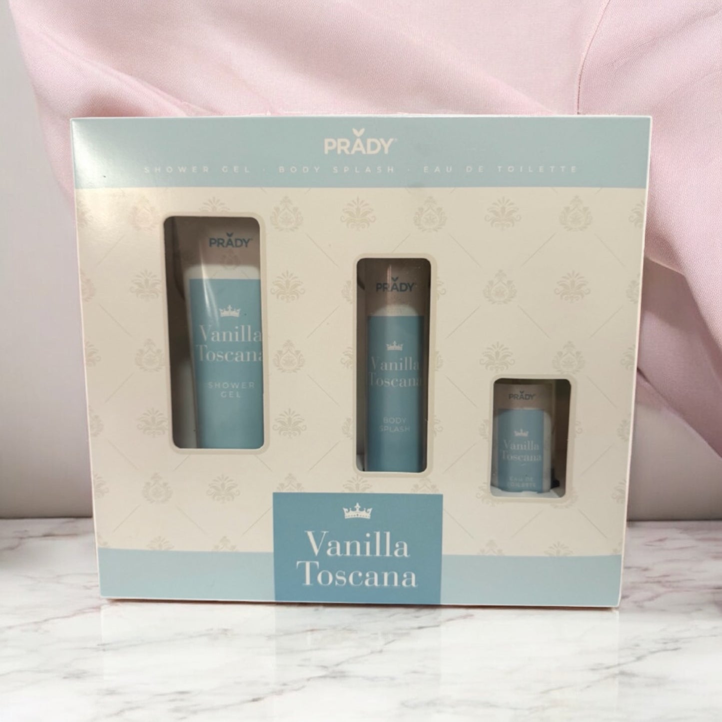 Pack vainilla toscana ( bianco latte ) gel de ducha, bruma y colonia