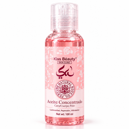 Aceite concentrado, cara cuerpo y pelo arabe rosa