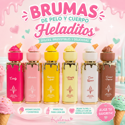 Brumas helados virales para cuerpo y pelo