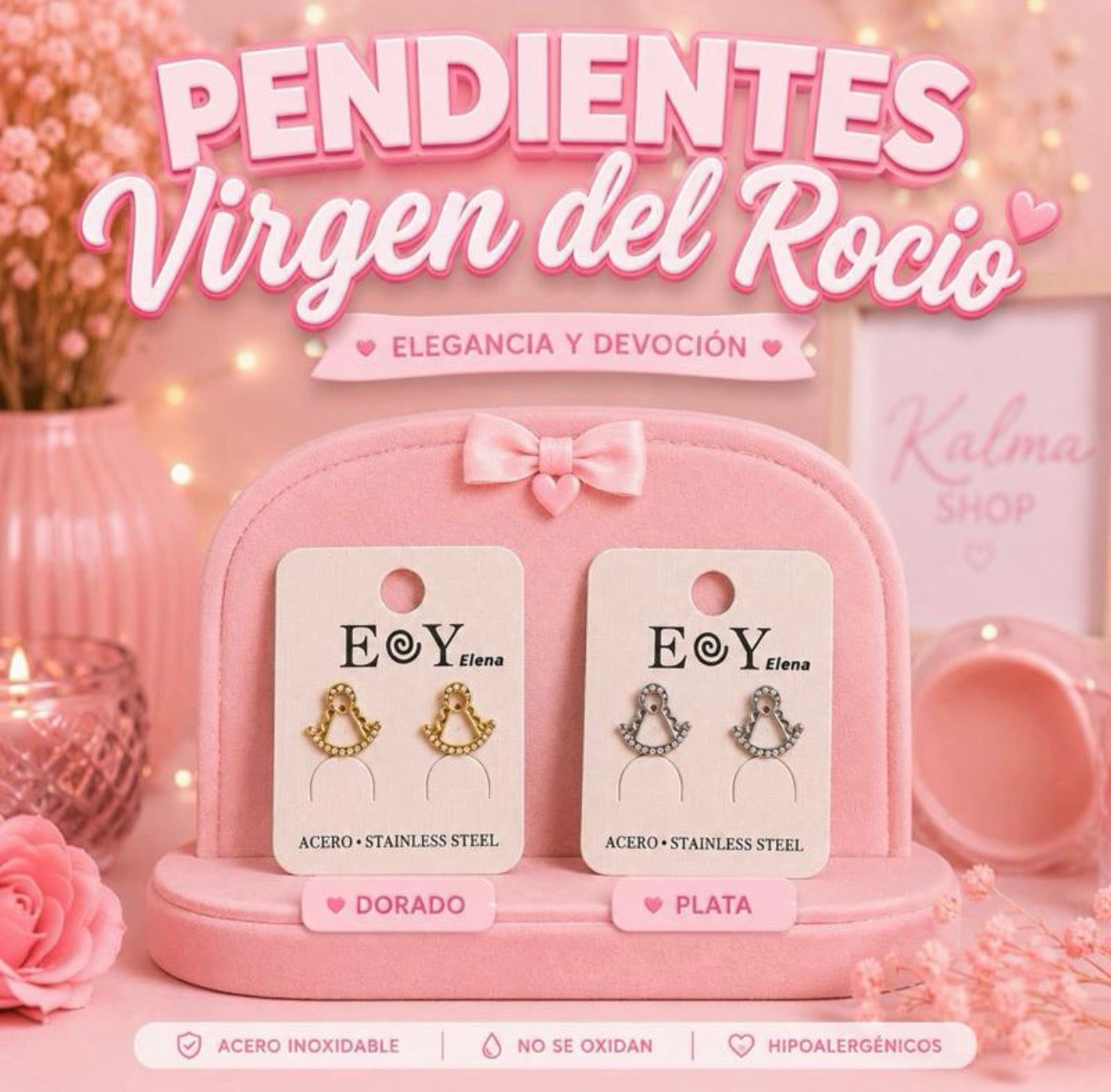 Pendientes virgen del rocio