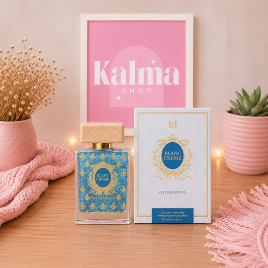 Perfume blanco latte con brillito