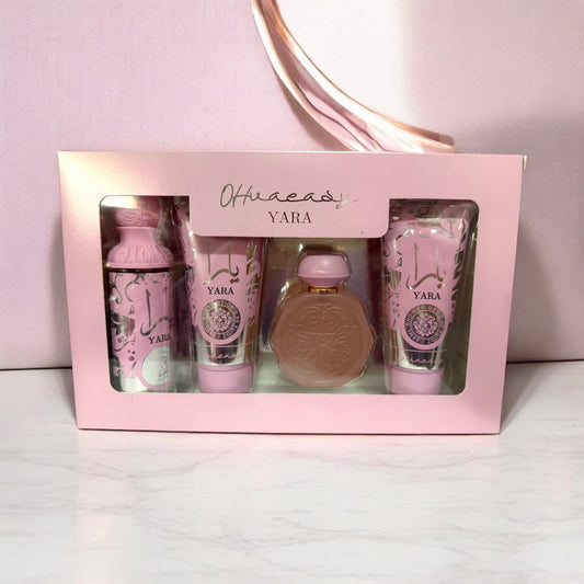 Pack yara , bruma, perfume, loción corporal y gel de ducha