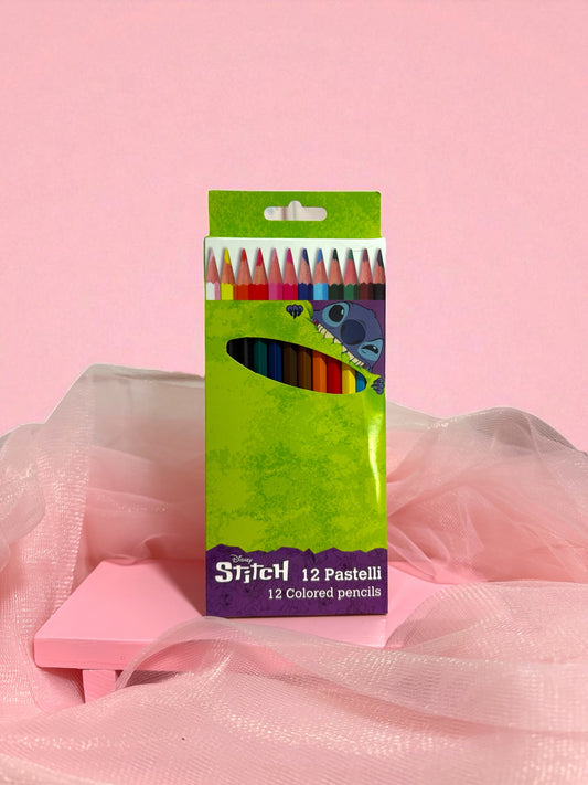 Lápices de colores de stitch
