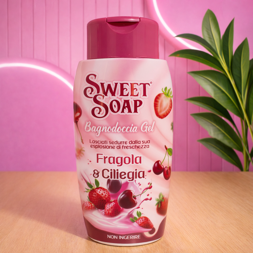 Gel de ducha italiano fresa y cereza 300ml