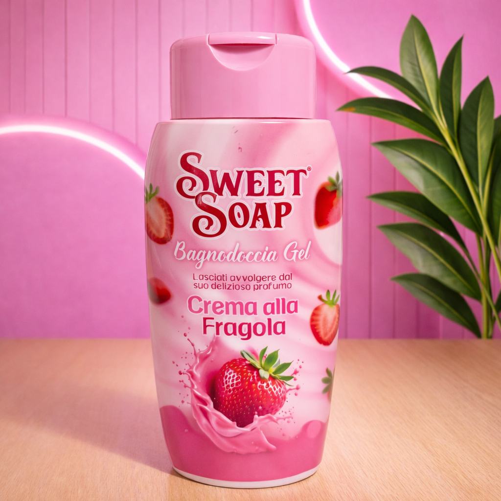 Gel de ducha italiano crema de fresa 300ml
