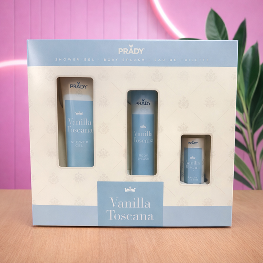 Pack vainilla toscana ( bianco latte ) gel de ducha, bruma y colonia