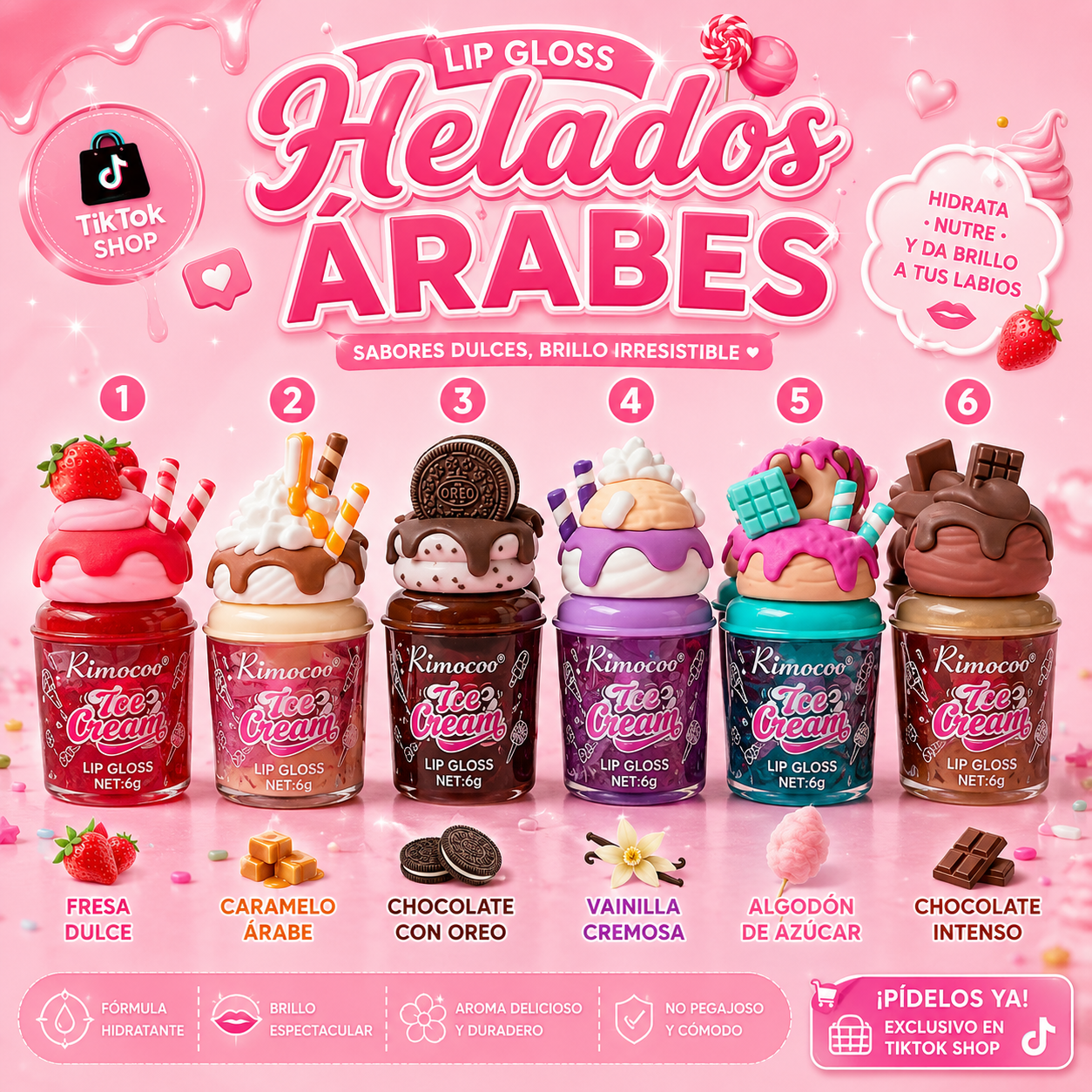 Lip gloss arabe helados