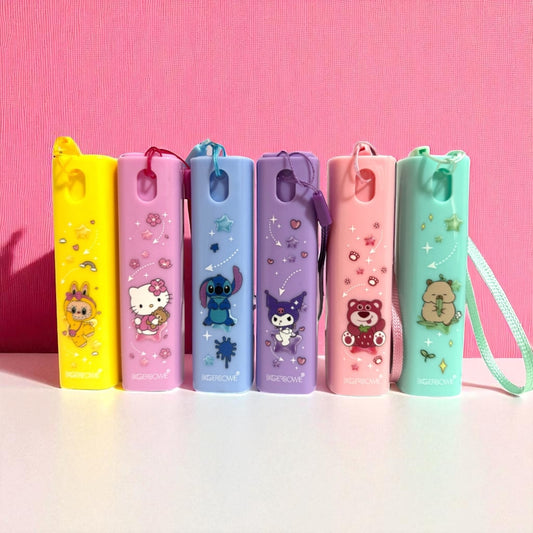 Mini Perfume de personajes ( se puede recargar una vez se gaste )