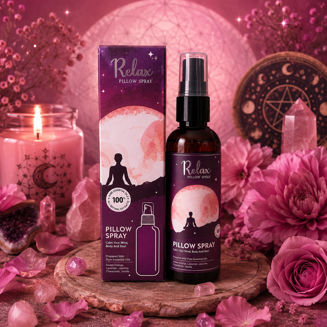 Spray almohada calmante, mejora el sueño y relaja