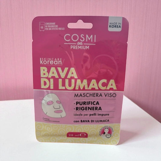 Mascarilla cosmetica coreana baba de caracol