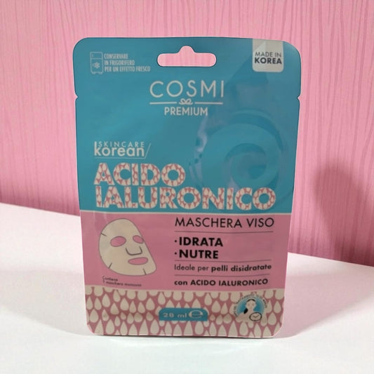 Mascarilla cosmetica coreana acido hialuronico