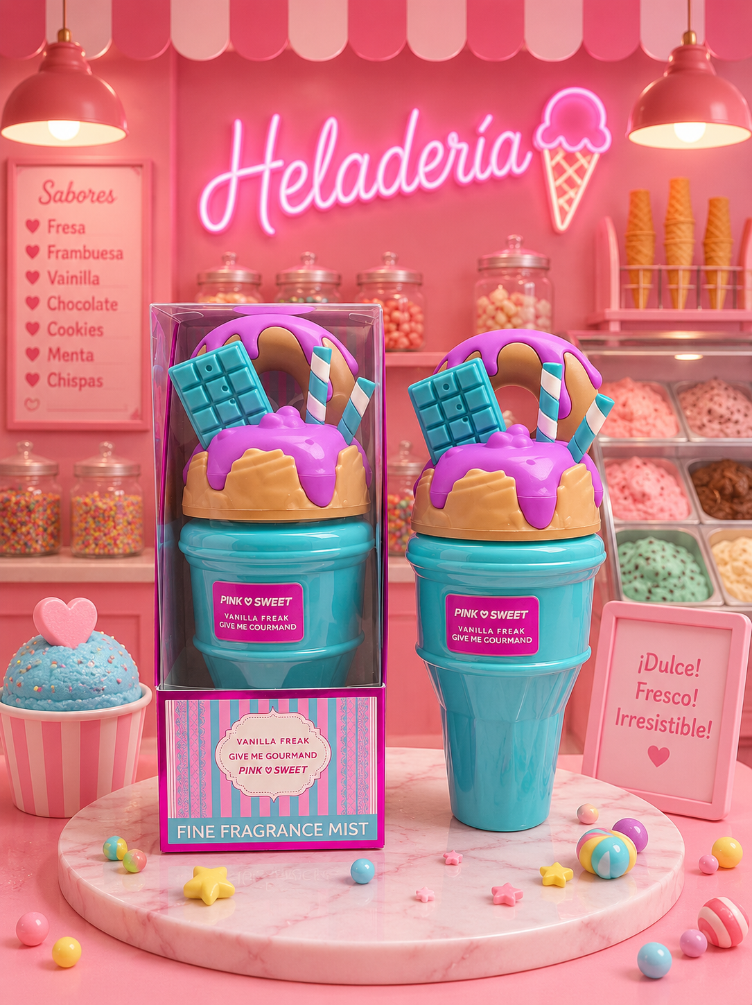 Fragancia helado arabe cupcake, almendra, azúcar, glaseado, canela, vainilla