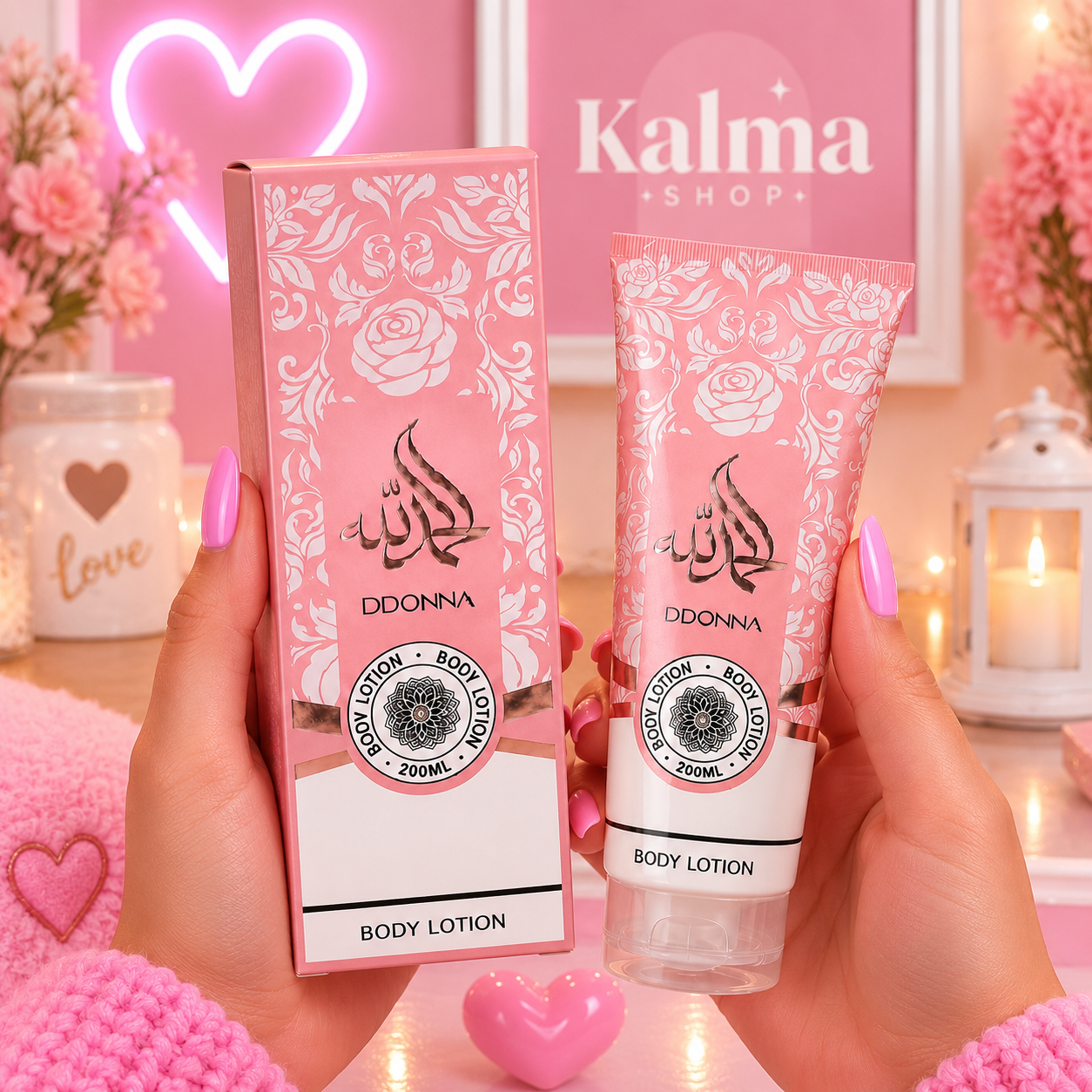 Crema corporal arabe rosa