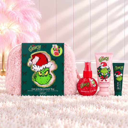 Neceser grinch ( balsamo labial, bruma y crema de manos )