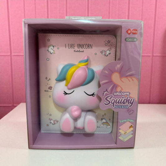 Cuaderno de unicornio , ( muñeco blando antiestrés )