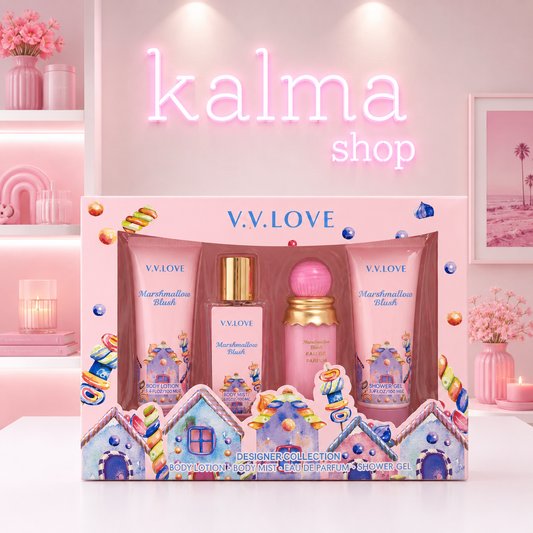 Pack marshmallow (perfume, gel de ducha, crema corporal y bruma )