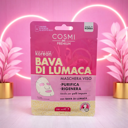 Mascarilla cosmetica coreana baba de caracol