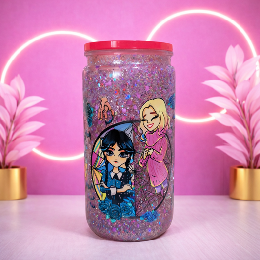 Vaso personalizado de Miercoles addams
