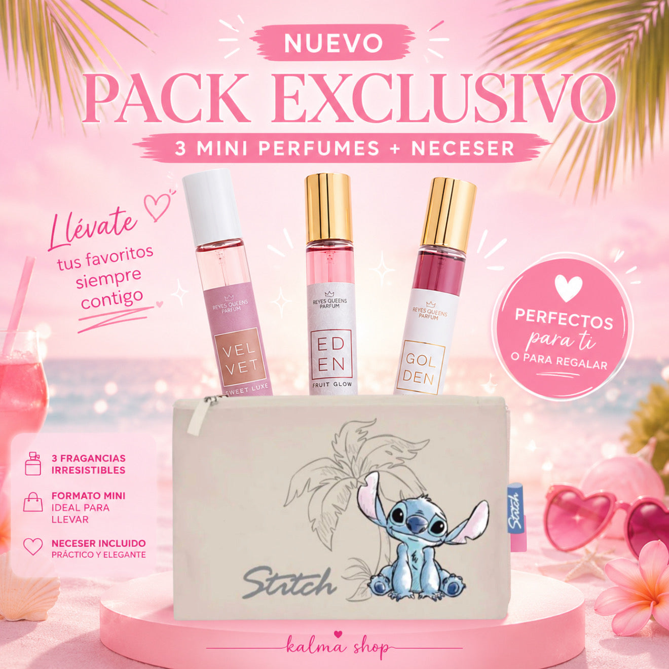 Pack 3 mini perfume inspo kayali + neceser stitch