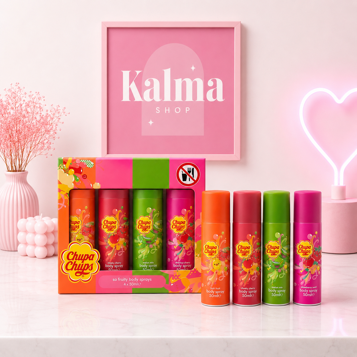 Pack chupa chups fragancias ( melon, fresa, cereza y tuti fruti )