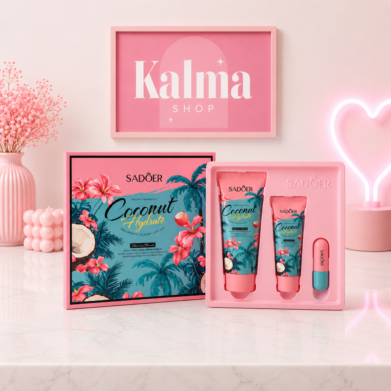 Pack coco ( loción corporal, crema de manos y balsamo labial )