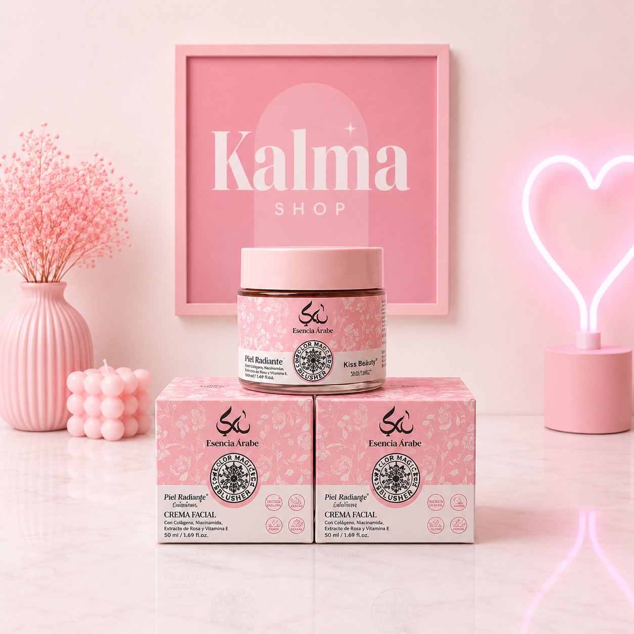 Crema facial arabe rosa