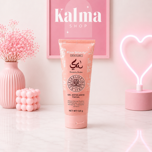 Gel exfoliante facial arabe rosa