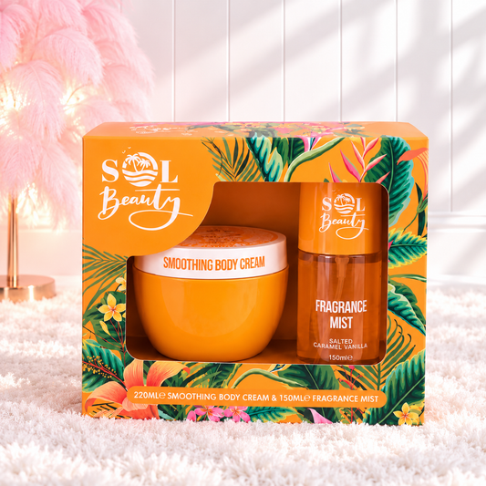 Pack crema corporal + bruma caramelo y vainilla