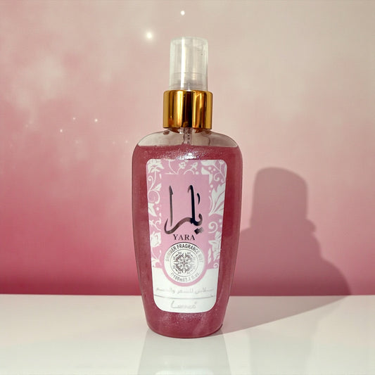 Bruma perfumada yara rosa con brillo