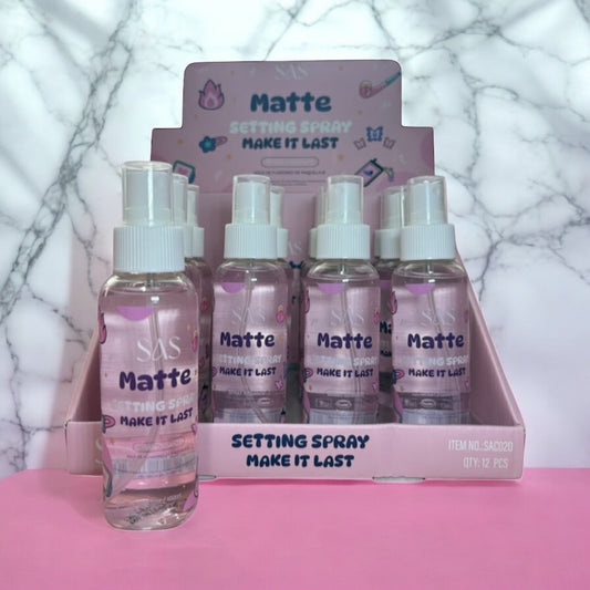 Spray fijador de maquillaje efecto matte