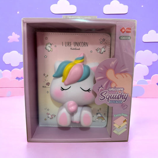 Cuaderno de unicornio , ( muñeco blando antiestrés )