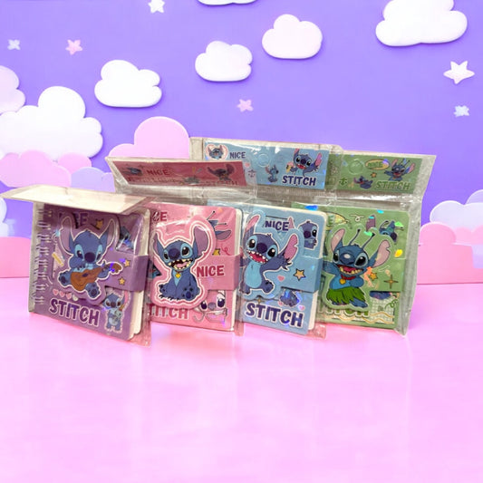 Mini libreta brillo stitch