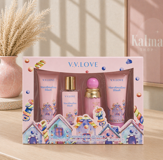 Pack marshmallow (perfume, gel de ducha, crema corporal y bruma )