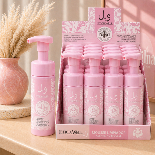 Limpiador facial en mousse arabe rosa