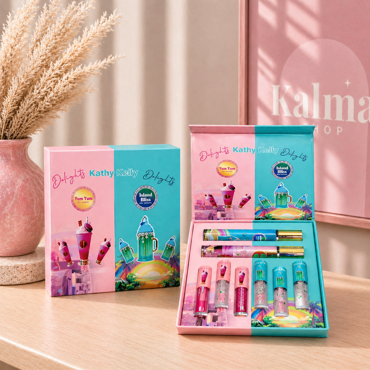 Pack helados ( mini perfumes y labiales )