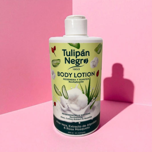 Loción corporal aloe vera, extracto de algodón y rosa mosqueta