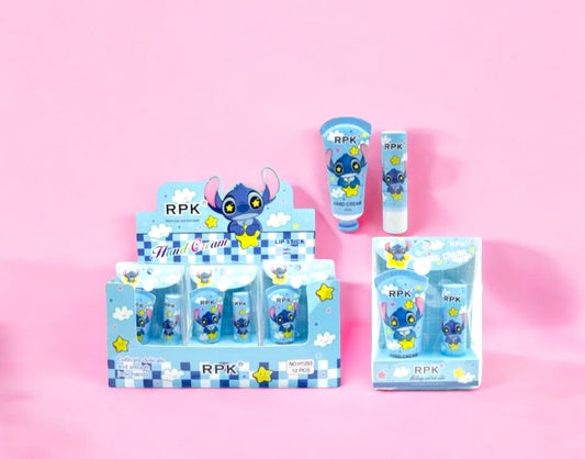 Set stitch crema de manos y bálsamo labial