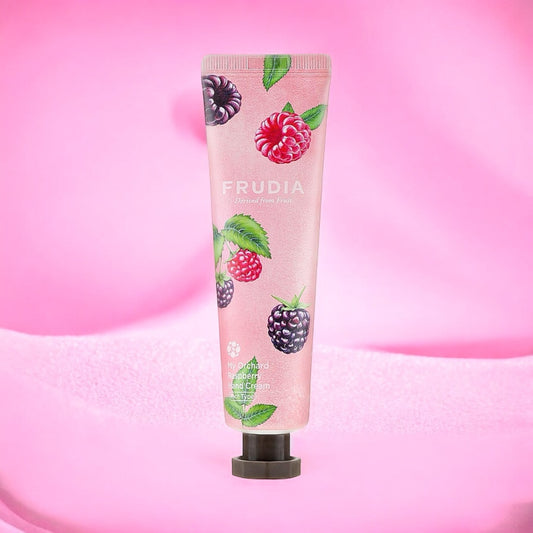 Crema de manos frambuesa  frudia cosmética coreana