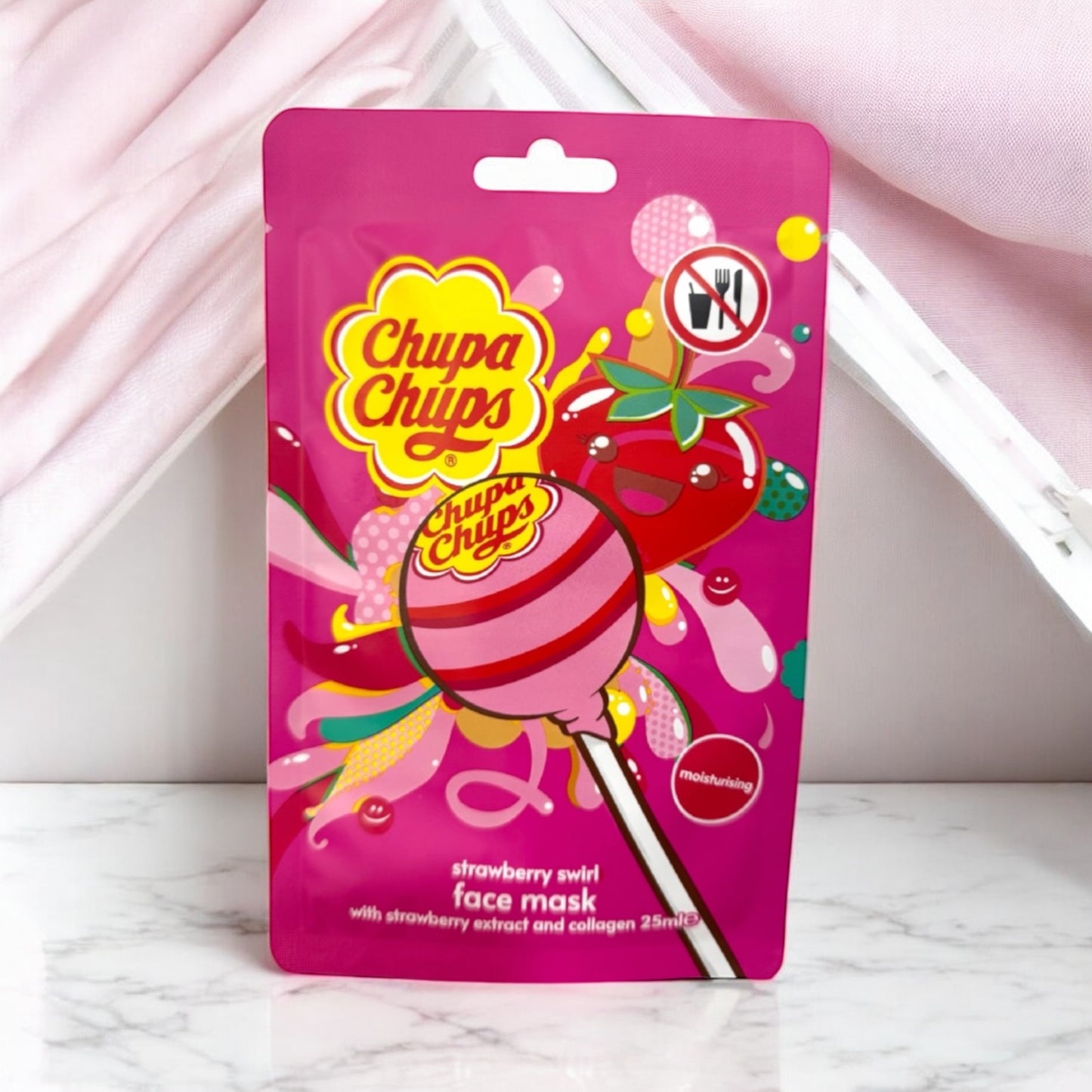 Mascarilla facial Chupa Chups de fresa