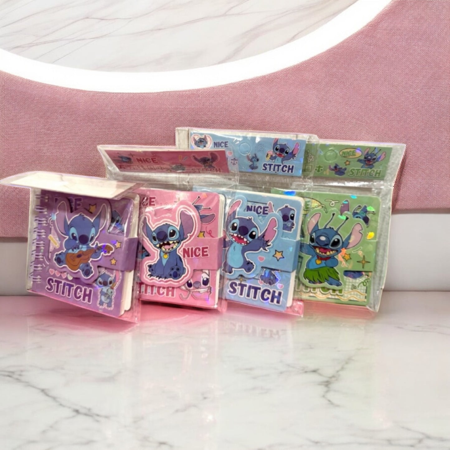 Mini libreta brillo stitch